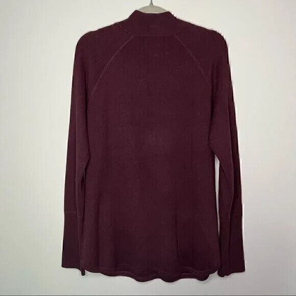 TAHARI Pullover Womens Size Small Shoulder Zip Detail Burgundy, Aubergine - Picture 6 of 8